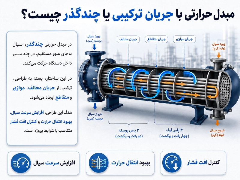 جریان ترکیبی در مبدل حرارتی